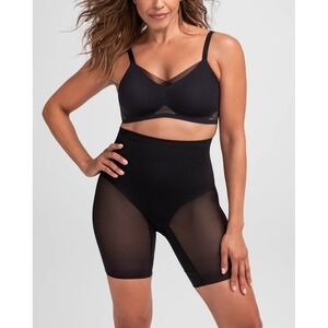 Honeylove SuperPower Mid-Waist Shapewear Shorts Black XL NWT